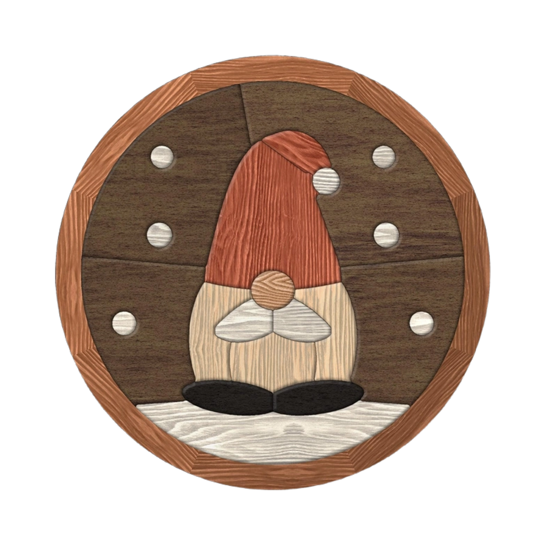 Christmas Gnome SVG file for digital crafting, LightBurn and Vectric ready