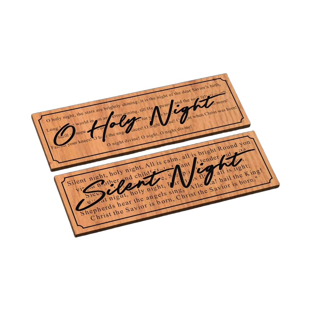 Christmas Themed Holiday Music Design SVG file for laser cutting and CNC routing, LightBurn and Vectric ready