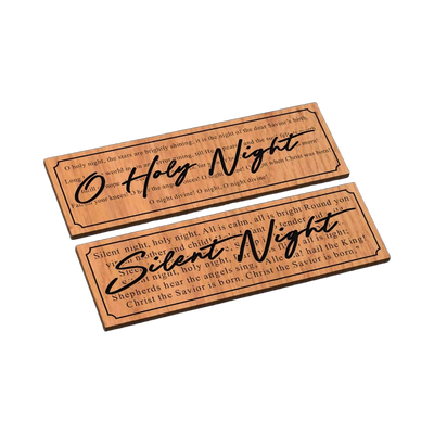 Christmas Themed Holiday Music Design SVG file for laser cutting and CNC routing, LightBurn and Vectric ready