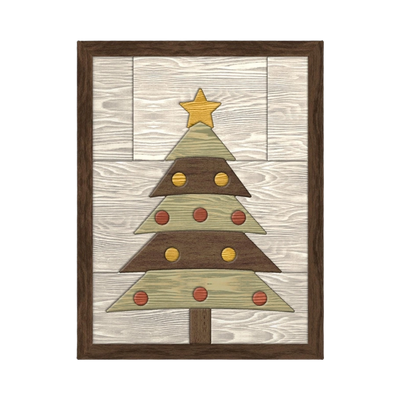 Christmas Tree Intarsia SVG file for digital crafting, LightBurn and Vectric ready