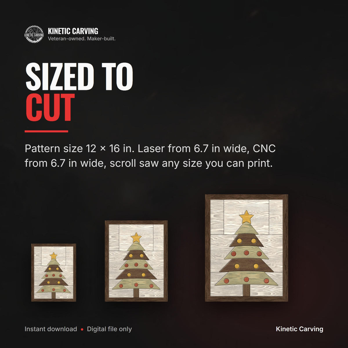 Christmas Tree Intarsia mockup, intarsia patterns