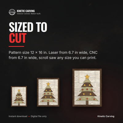 Christmas Tree Intarsia mockup, intarsia patterns
