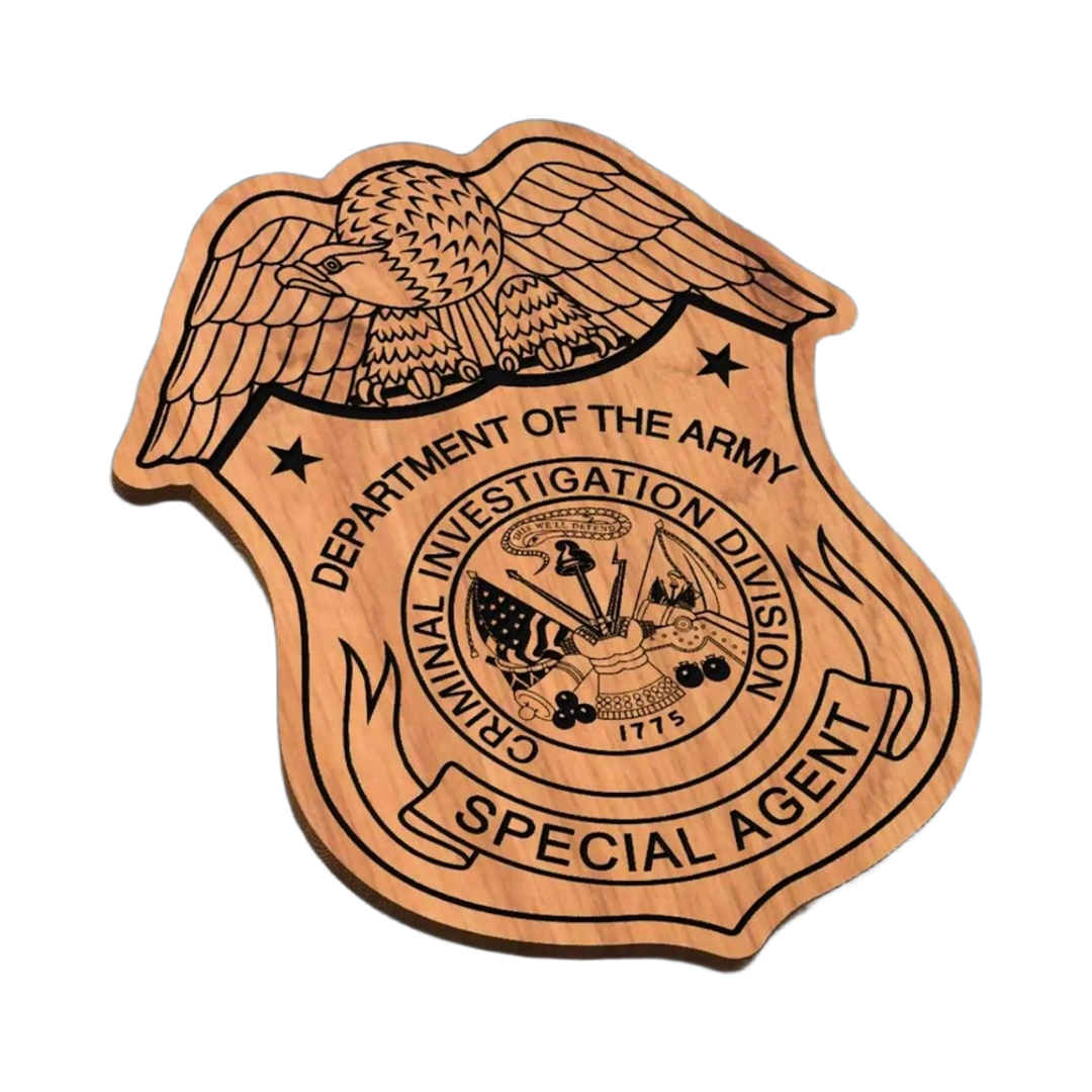 Criminal Investigation Division SVG file for laser cutting and CNC routing, LightBurn and Vectric ready