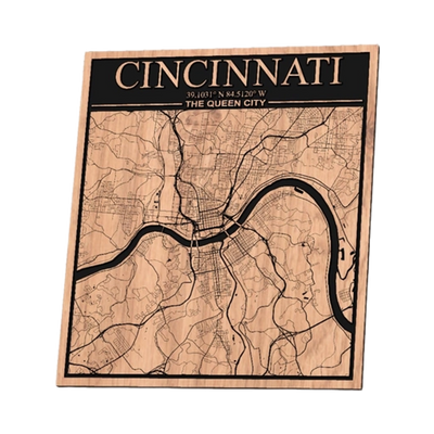 Cincinnati, Ohio City Map design preview, us states