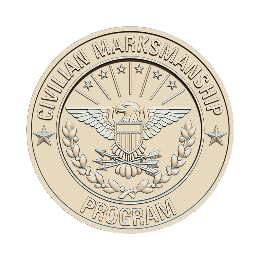 Civilian Marksmanship program Badge STL file for digital crafting, LightBurn and Vectric ready
