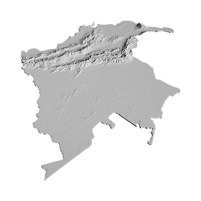 Colombia Terrain Map design preview, countries & world
