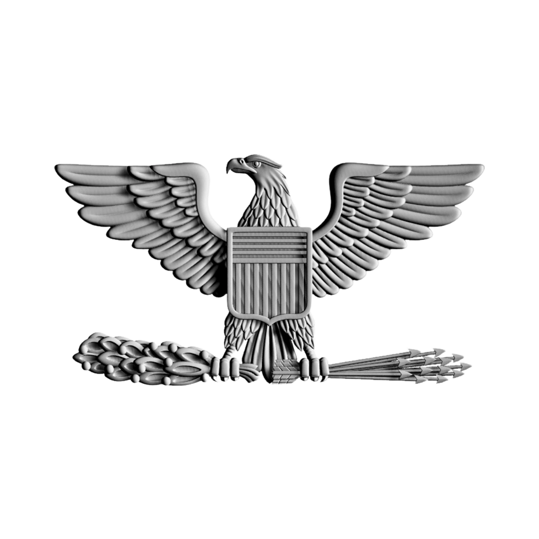 Colonel Rank STL file for digital crafting, LightBurn and Vectric ready