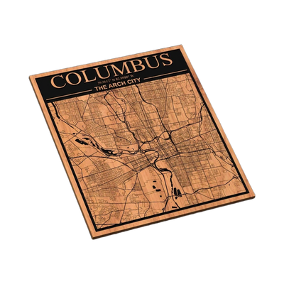 Columbus, Ohio City Map SVG file for laser cutting and CNC routing, LightBurn and Vectric ready