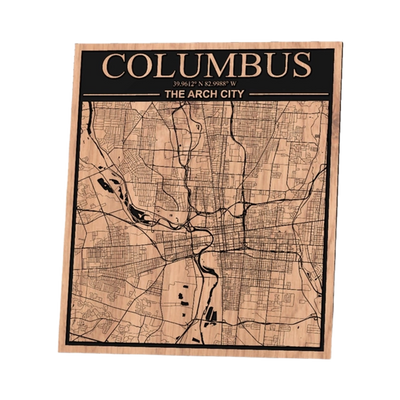 Columbus, Ohio City Map design preview, us states