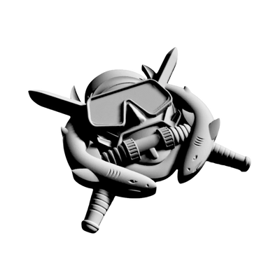 Combat Diver Badge STL file included with instant download