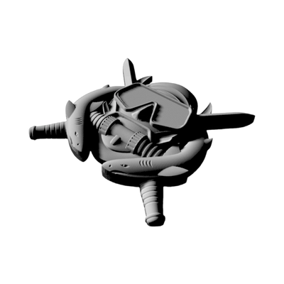 Combat Diver Badge compatible with LightBurn and Vectric