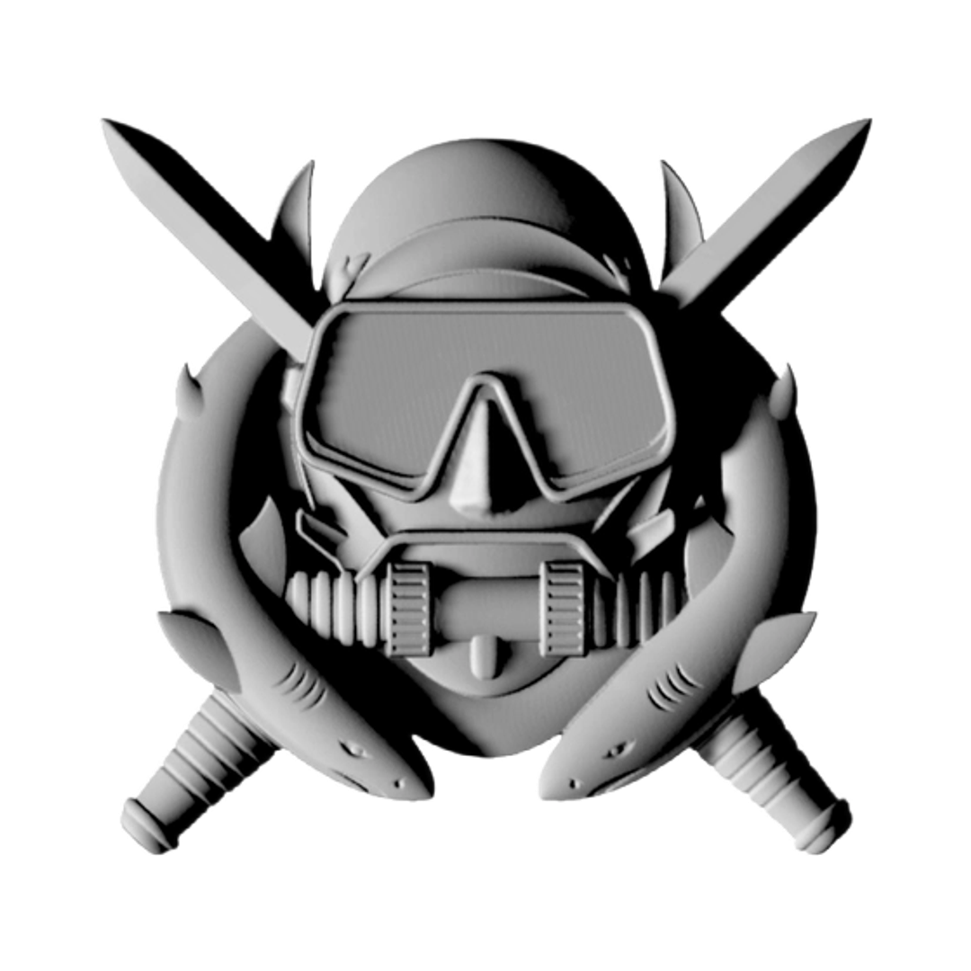 Combat Diver Badge mockup, patches, badges & insignia