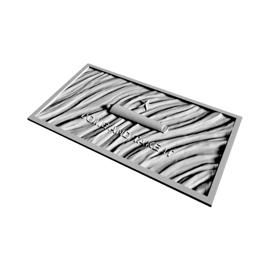 Come and Take It Wavy Flag detail view, ready for laser cutting and CNC routing