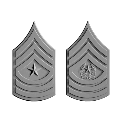 Command Sergeant Major E-9 Rank STL file for 3D printing and CNC routing, LightBurn and Vectric ready