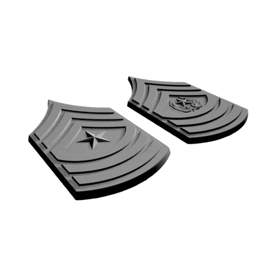 Command Sergeant Major E-9 Rank detail view, ready for 3D printing and CNC routing
