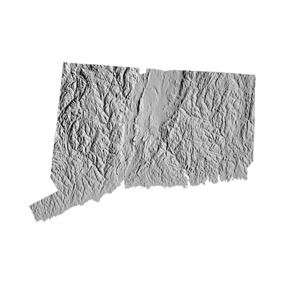 Connecticut 3D STL file for 3D printing and CNC routing, LightBurn and Vectric ready