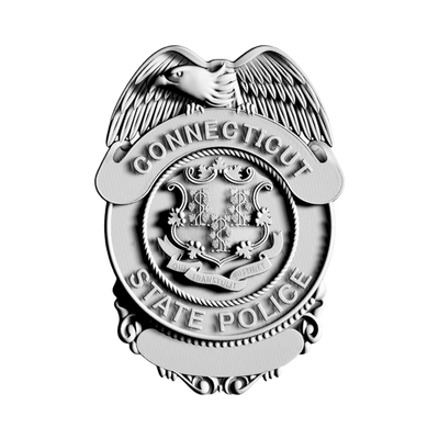 Connecticut State Police Badge STL file for 3D printing and CNC routing, LightBurn and Vectric ready