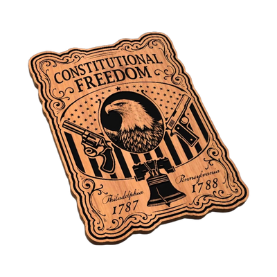 Constitution Freedom SVG file for laser cutting and CNC routing, LightBurn and Vectric ready