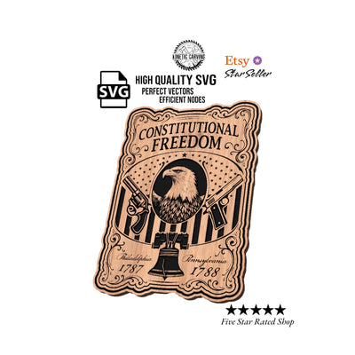 Constitution Freedom design preview, historical americana