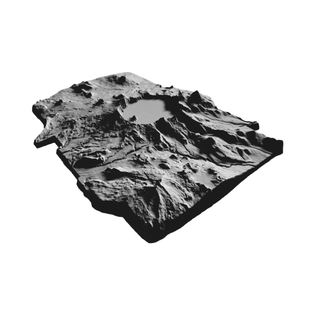 Crater Lake National Park Terrain Map design preview, national parks