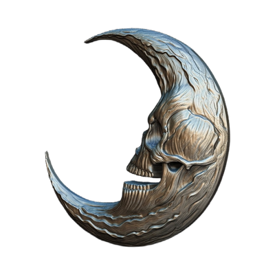 Crescent of Death Skull design preview, skulls & skeletons