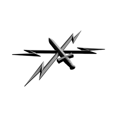 Cyber Branch Insignia Military Badge detail view, ready for 3D printing and CNC routing