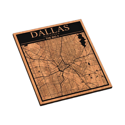 Dallas, Texas City Map SVG file for laser cutting and CNC routing, LightBurn and Vectric ready