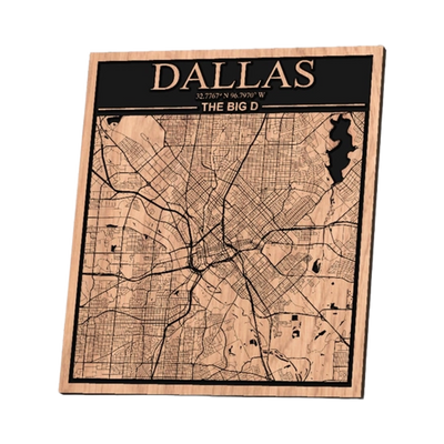 Dallas, Texas City Map design preview, us states