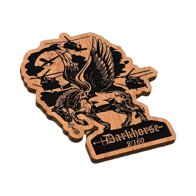 160th SOAR Darkhorse SVG file for laser cutting and CNC routing, LightBurn and Vectric ready