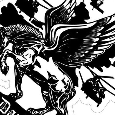 160th SOAR Darkhorse detail view, ready for laser cutting and CNC routing
