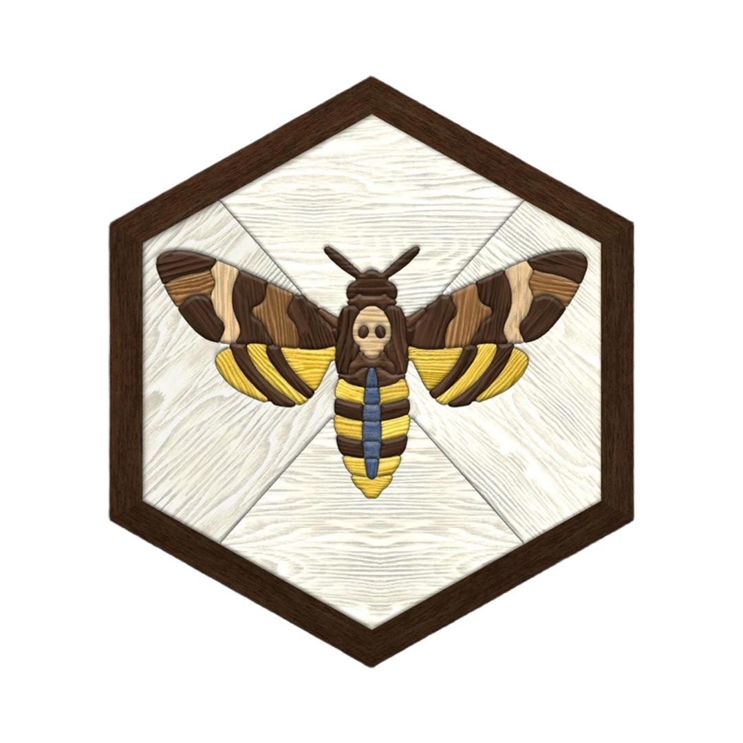 Death Head Moth SVG file for digital crafting, LightBurn and Vectric ready