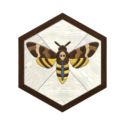 Death Head Moth SVG file for digital crafting, LightBurn and Vectric ready