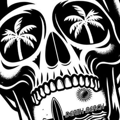 Death Beach Skull detail view, ready for laser cutting and CNC routing