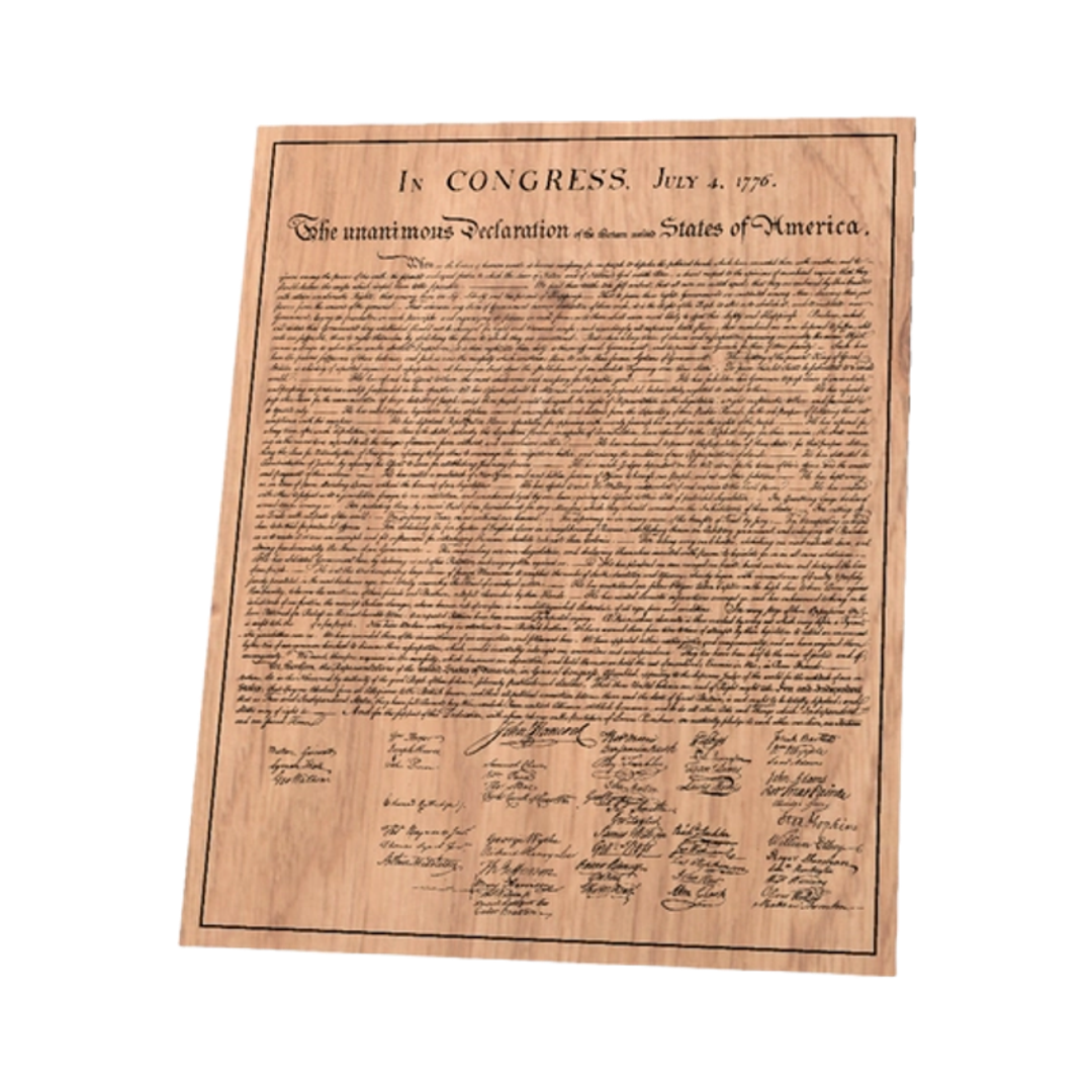 Declaration of Independence design preview, historical americana