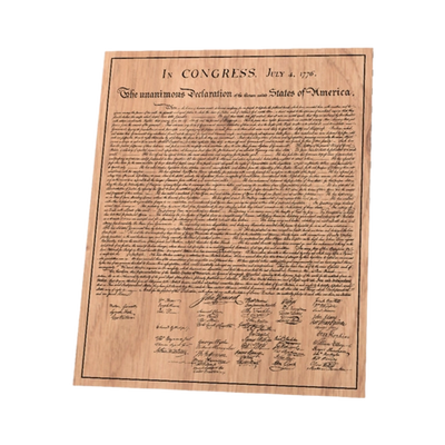 Declaration of Independence design preview, historical americana