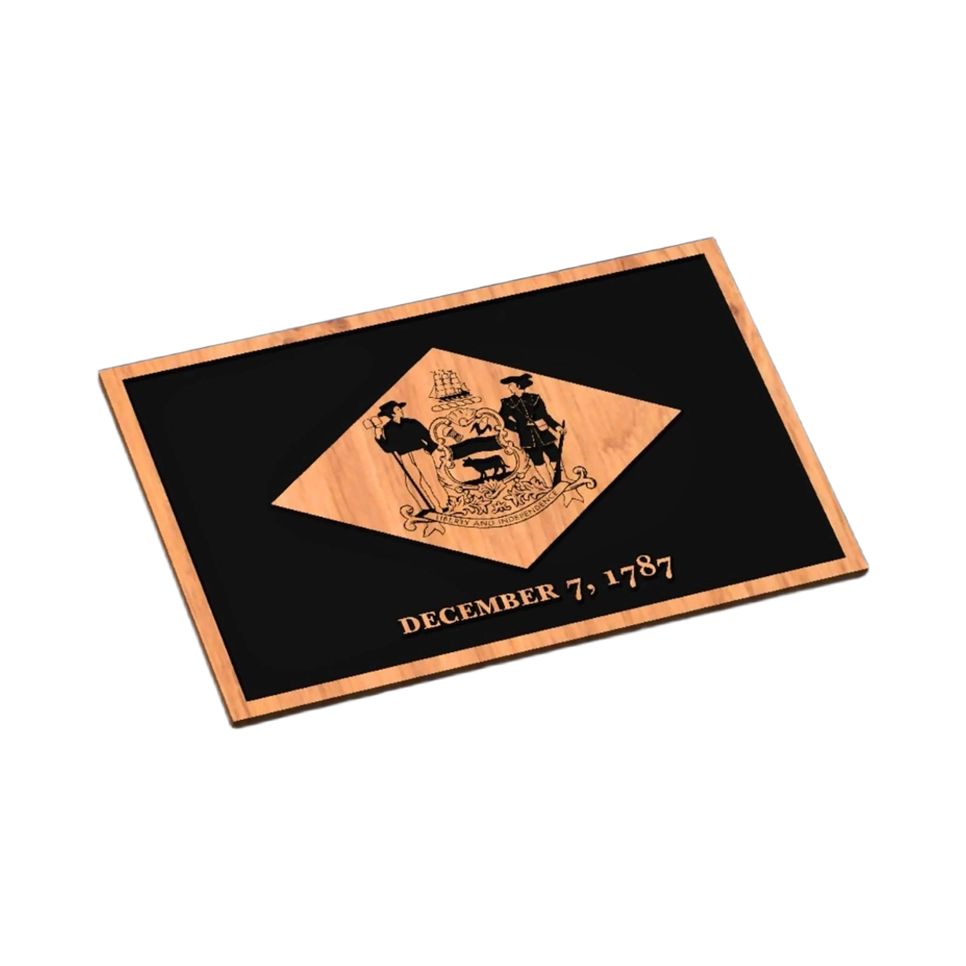 Delaware State Flag SVG file for laser cutting and CNC routing, LightBurn and Vectric ready