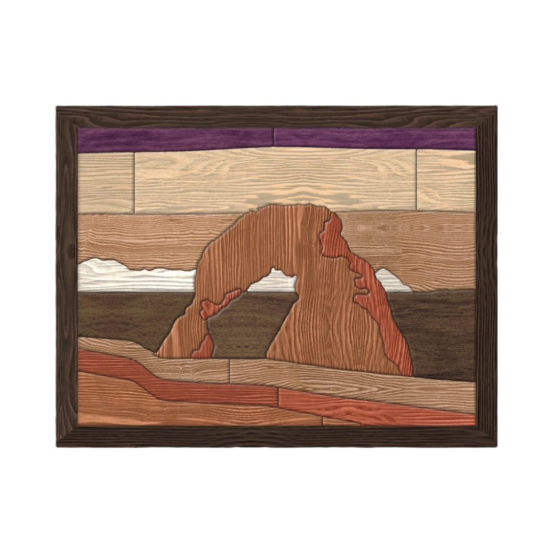 Delicate Arch Intarsia Pattern SVG file for digital crafting, LightBurn and Vectric ready