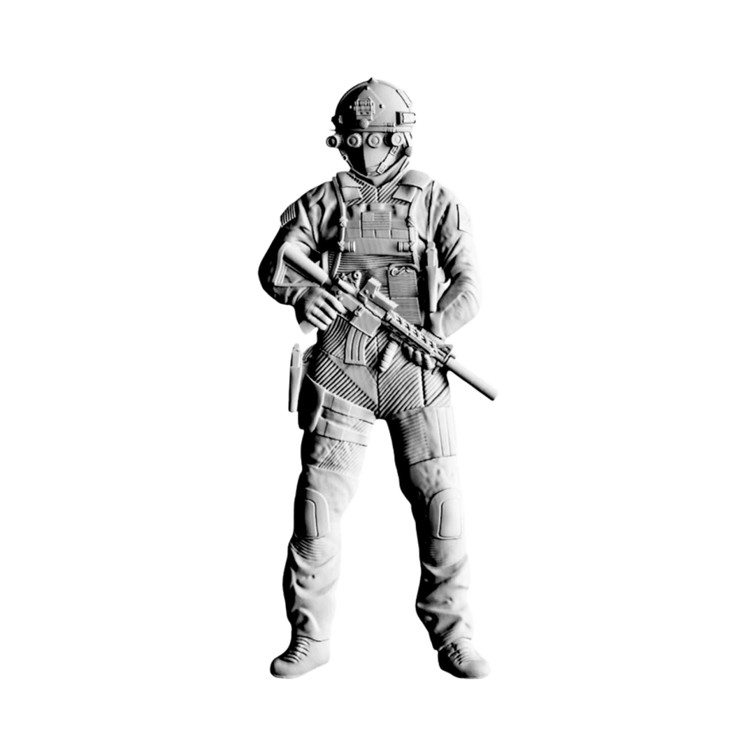 Special Operations Soldier STL file for 3D printing and CNC routing, LightBurn and Vectric ready