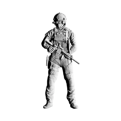 Special Operations Soldier STL file for 3D printing and CNC routing, LightBurn and Vectric ready