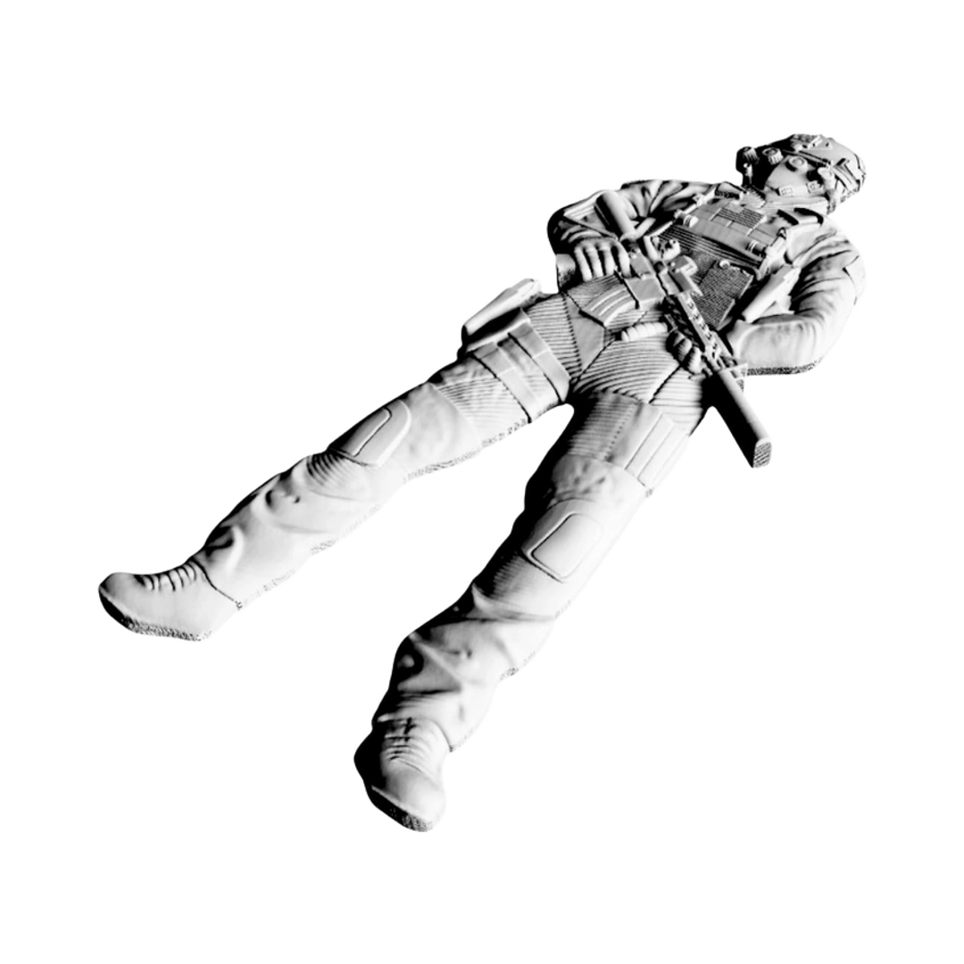 Special Operations Soldier detail view, ready for 3D printing and CNC routing