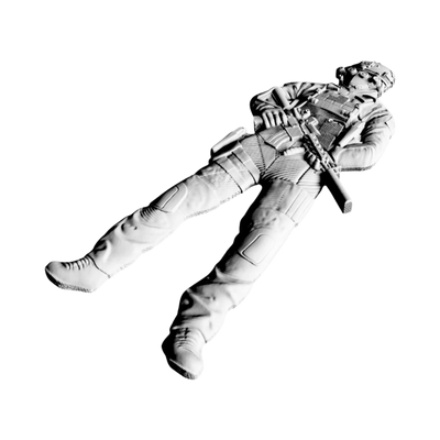 Special Operations Soldier detail view, ready for 3D printing and CNC routing