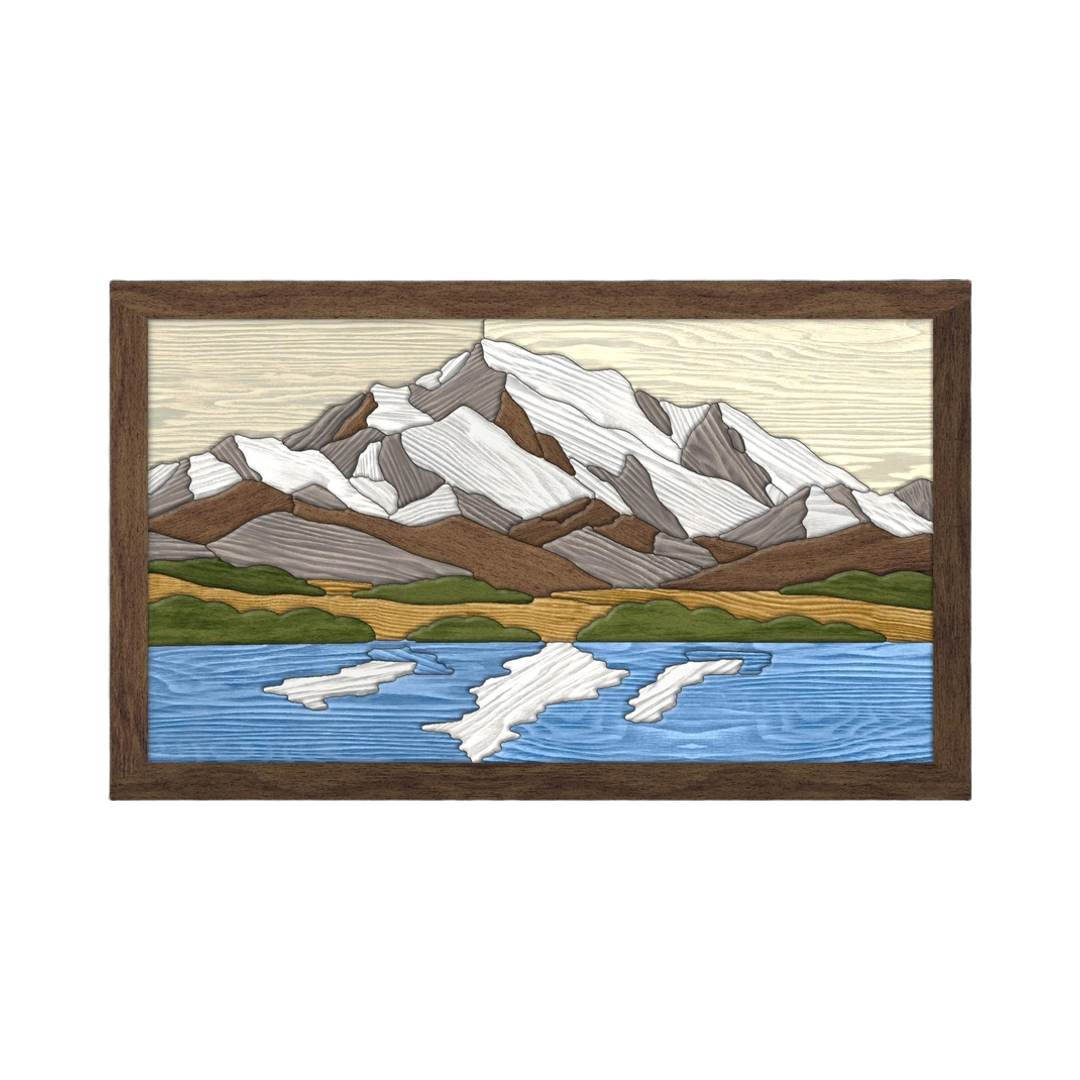 Denali Intarsia Pattern SVG file for digital crafting, LightBurn and Vectric ready