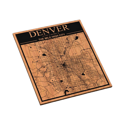 Denver, Colorado City Map SVG file for laser cutting and CNC routing, LightBurn and Vectric ready