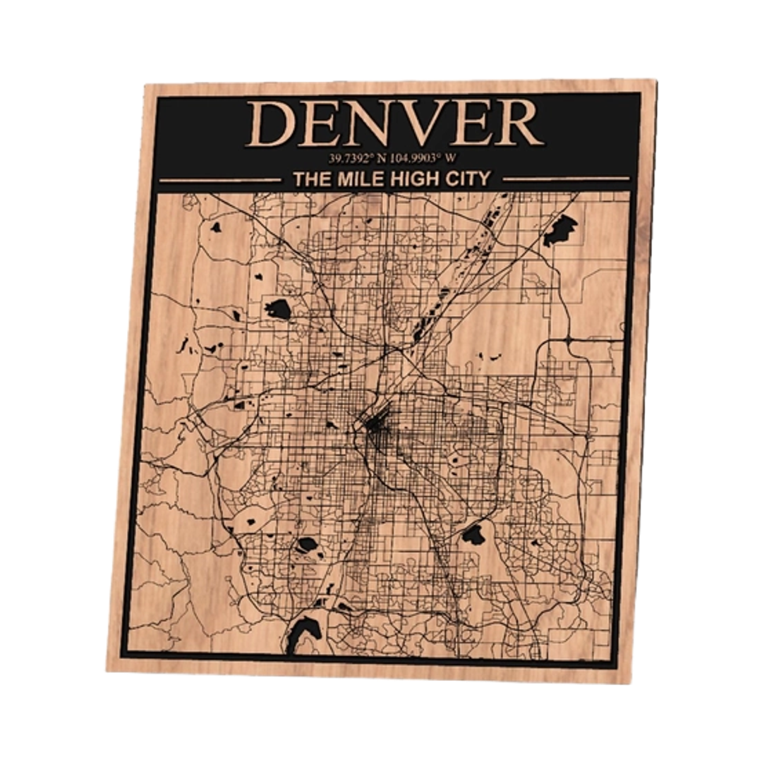 Denver, Colorado City Map design preview, us states