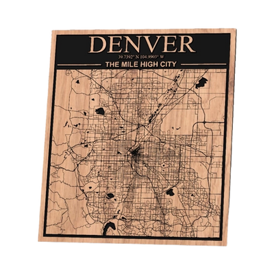 Denver, Colorado City Map design preview, us states