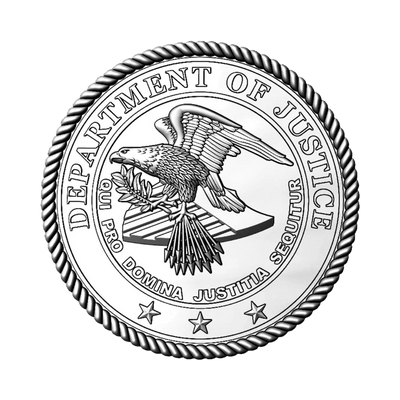 Department of Justice STL file for 3D printing and CNC routing, LightBurn and Vectric ready