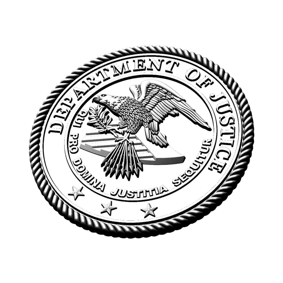Department of Justice detail view, ready for 3D printing and CNC routing