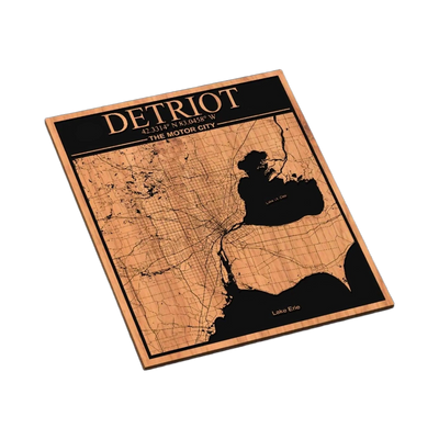 Detroit, Michigan City Map SVG file for laser cutting and CNC routing, LightBurn and Vectric ready