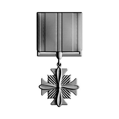 Distiguished Flying Cross STL file for 3D printing and CNC routing, LightBurn and Vectric ready