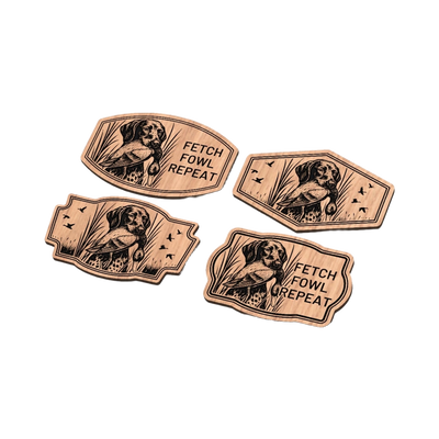 Dog Mallard Hunting Leather Patch design preview, patches, badges & insignia